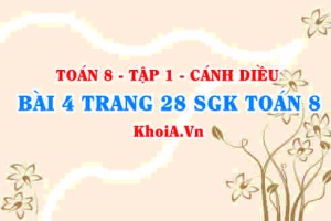Bài 4 trang 28 SGK Toán 8 tập 1 Cánh Diều
